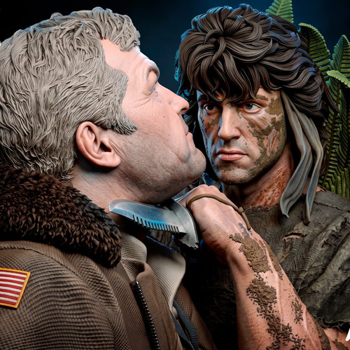 First blood diorama bust - first, diorama,